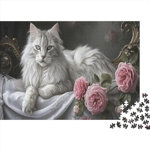 Katze Puzzle 1000 Teile Maine-Katze Puzz Erwachsene Spielepuzzles HochwerTiger Geschicklichkeitsspiel Lernspiel Spielzeug Geschenk Schöne Geschenkidee Farbig 1000pcs (75x50cm) von lihuogongsio