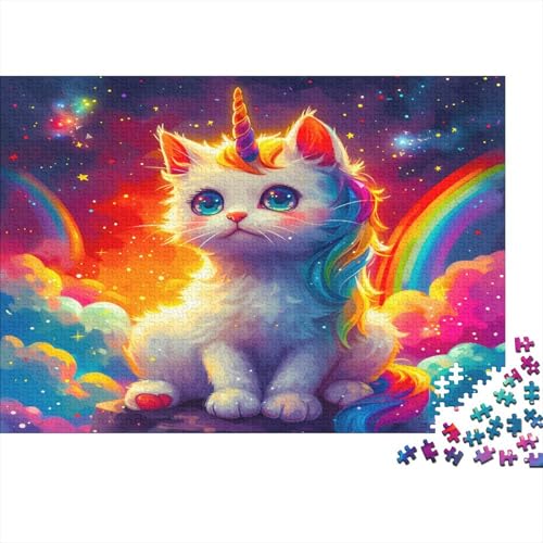 Katze Puzzle 300 Teile Puzzle Für Erwachsene süße Katze Geschicklichkeitsspiel Für Die Ganze Familie Premium Quality Schöne Geschenkidee Kräftigen Farben 300pcs (40x28cm) von lihuogongsio