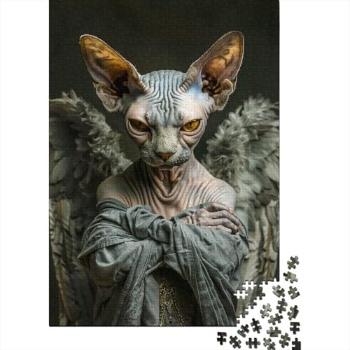 Katze Puzzle 300 Teile Sphinx-Katze Puzz Erwachsene Spielepuzzles HochwerTiger Geschicklichkeitsspiel Lernspiel Spielzeug Geschenk Schöne Geschenkidee Farbig 300pcs (40x28cm) von lihuogongsio