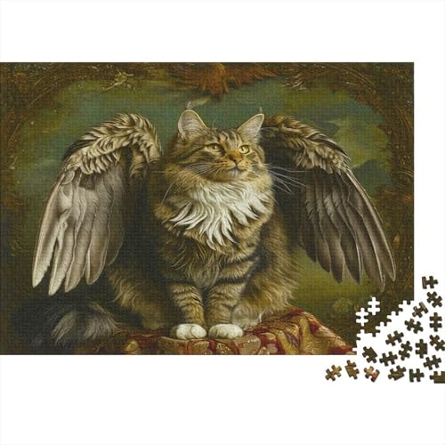 Katze Puzzle 300 Teile gETigerte Katze Puzz Erwachsene Spielepuzzles HochwerTiger Geschicklichkeitsspiel Lernspiel Spielzeug Geschenk Schöne Geschenkidee Farbig 300pcs (40x28cm) von lihuogongsio