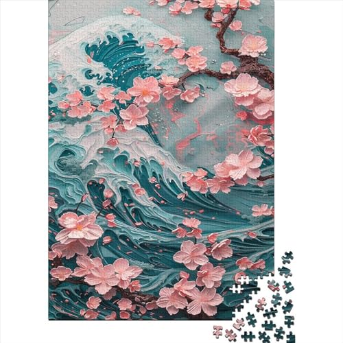 Kirschbaum 1000 Teile Puzzle Japanische Kirschblüten Impossible Für Erwachsene Hochwertiger Puzzle Fantasy Schöne Geschenkidee DIY Kreative Unterhaltung Spielzeug Dekoration 1000pcs (75x50cm) von lihuogongsio