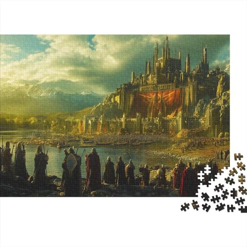 Königreich Mora Puzzle 1000 Teile Holzpuzzle Erwachsene Anspruchsvoll Puzzle Mittelerde DIY Kit Holzspielzeug Einzigartiges Geschenk Moderne Wohnkultur 1000pcs (75x50cm) von lihuogongsio