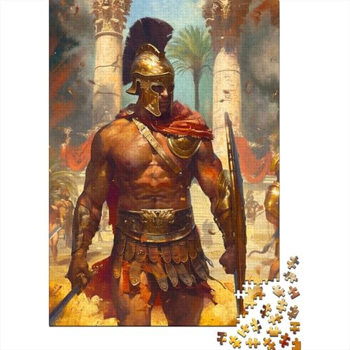 Kolosseum Puzzle 500 Teile Puzzle Teilige römischer Gladiator Spielepuzzles Für Die Ganze Familie Brain Challenge Raumdekoration Lernspiel Spielzeug Geschenk Mehrfarbig 500pcs (52x38cm) von lihuogongsio