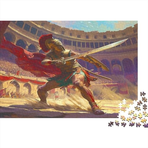 Kolosseum Puzzle 500 Teile römischer Gladiator Puzz Erwachsene Spielepuzzles HochwerTiger Geschicklichkeitsspiel Lernspiel Spielzeug Geschenk Schöne Geschenkidee Farbig 500pcs (52x38cm) von lihuogongsio