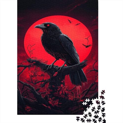 Krähe Puzzle Für Erwachsene 1000 Puzzle Vogel Anspruchsvoll Puzzle Teile Erwachsener Kniffel Spaß Für Die Ganze Familie Unmögliches Puzzle DIY Kreative 1000pcs (75x50cm) von lihuogongsio