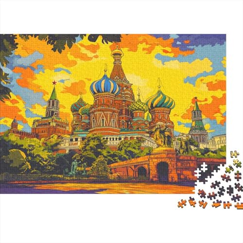 Kremlin, moskau 500 Stück Puzzles Russisch Lernspiel Spielzeug Geschenk Geschicklichkeitsspiel Für Die Ganze Familie Schöne Geschenkidee DIY Kreative 500pcs (52x38cm) von lihuogongsio