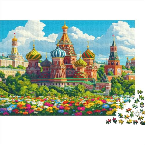 Kremlin, moskau Puzzle 1000 Teile Russisch Puzz Erwachsene Spielepuzzles HochwerTiger Geschicklichkeitsspiel Lernspiel Spielzeug Geschenk Schöne 1000pcs (75x50cm) von lihuogongsio