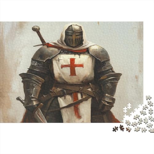 Kreuzritter Templer 500 Stück Puzzles Kreuzritter Lernspiel Spielzeug Geschenk Geschicklichkeitsspiel Für Die Ganze Familie Schöne Geschenkidee DIY Kreative 500pcs (52x38cm) von lihuogongsio