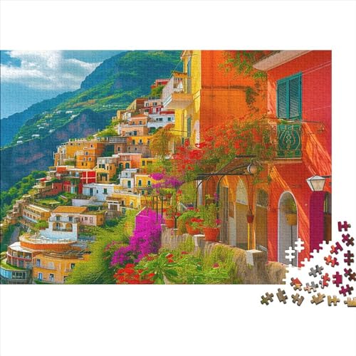 Küste Puzzle 1000 Teile Puzzle Für Erwachsene Insel Procida Geschicklichkeitsspiel Für Die Ganze Familie Premium Quality Schöne Geschenkidee Kräftigen Farben 1000pcs (75x50cm) von lihuogongsio