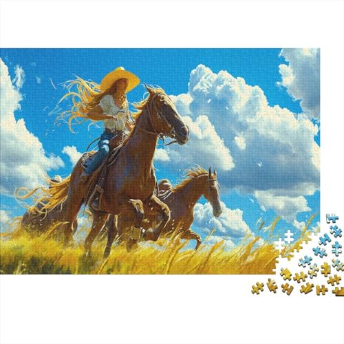 Kuhboy Puzzle 300 Teile West-Kuhboy Puzz Erwachsene Spielepuzzles HochwerTiger Geschicklichkeitsspiel Lernspiel Spielzeug Geschenk Schöne Geschenkidee Farbig 300pcs (40x28cm) von lihuogongsio