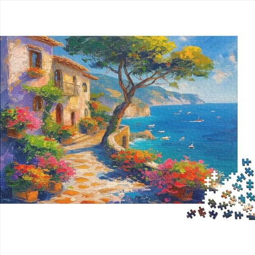 Landschaft 1000 Stück Puzzles Mediterrane Landschaft Lernspiel Spielzeug Geschenk Geschicklichkeitsspiel Für Die Ganze Familie Schöne Geschenkidee DIY Kreative Unterhaltung 1000pcs (75x50cm) von lihuogongsio