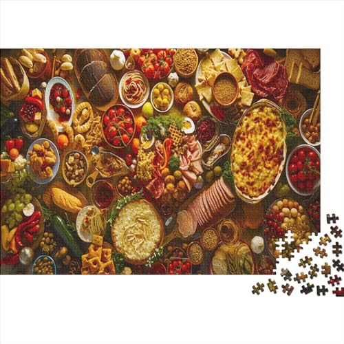 Lebensmittel 1000 Stück Puzzles Für Erwachsene Leckeres Essen Lernspiel Herausforderung Lernspiel Spielzeug Geschenk Stress Abbauen Lernspiel Spielzeug Geschenk Farbig 1000pcs (75x50cm) von lihuogongsio