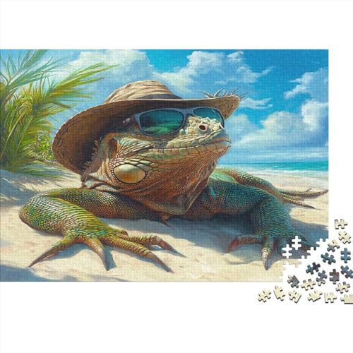 Leguan 1000 Stück Puzzles Für Erwachsene Galapagos-Inseln Lernspiel Herausforderung Lernspiel Spielzeug Geschenk Stress Abbauen Lernspiel Spielzeug 1000pcs (75x50cm) von lihuogongsio