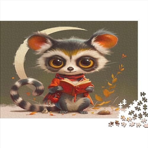 Lemur 300 Stück Puzzles Maki Impossible Puzzle Schwer Für Erwachsene Lernspiel Spielzeug Geschenk Schöne Geschenkverpackung Premium Quality Mehrfarbig 300pcs (40x28cm) von lihuogongsio
