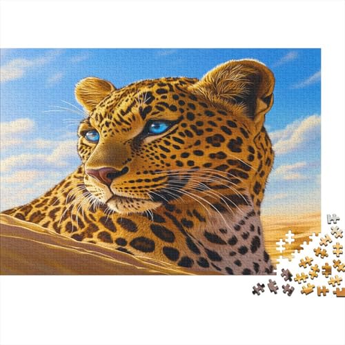 Leopard 1000 Stück Puzzles Geparden Lernspiel Spielzeug Geschenk Geschicklichkeitsspiel Für Die Ganze Familie Schöne Geschenkidee DIY Kreative 1000pcs (75x50cm) von lihuogongsio