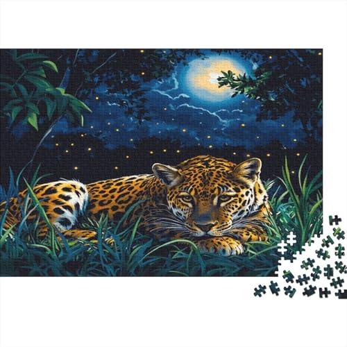 Leopard Puzzle 1000 Puzzle Geparden Erwachsene Impossible Puzzle Geschicklichkeitsspiel Für Die Ganze Familie Puzzle Erwachsene Premium Quality 1000pcs (75x50cm) von lihuogongsio