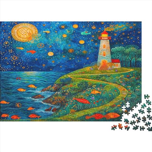 LightHaus Puzzle 1000 Teile Puzzle Für Erwachsene Insel Brain Challenge Geschicklichkeitsspiel Stress Abbauen Familien Herausforderndes Schöne Geschenkidee 1000pcs (75x50cm) von lihuogongsio