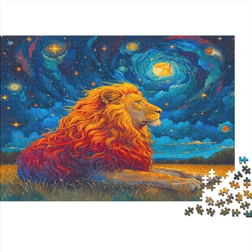 Löwe Puzzle Für Erwachsene 300 Puzzle Afrikanischer Löwe Erwachsene Anspruchsvoll Puzzle Puzzlegröße Puzzle Unmögliches Puzzle Spielzeug Geschenk Premium Quality 300pcs (40x28cm) von lihuogongsio