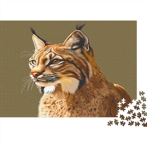 Luchs 1000 Stück Puzzles Für Erwachsene Mountain Katze Lernspiel Herausforderung Lernspiel Spielzeug Geschenk Stress Abbauen Lernspiel Spielzeug 1000pcs (75x50cm) von lihuogongsio