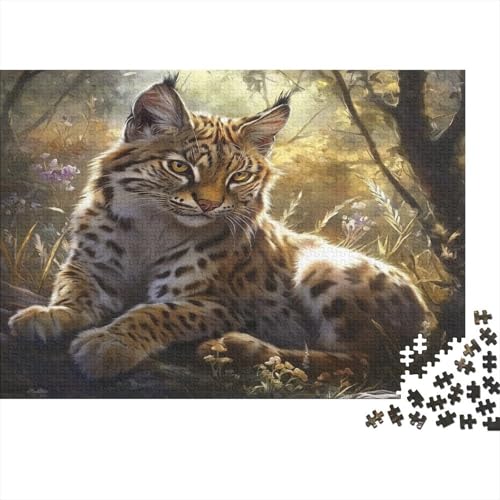 Luchs 300 Stück Puzzles Für Erwachsene Karakal Geschicklichkeitsspiel Für Die Ganze Familie Schöne Geschenkidee DIY Kreative Unterhaltung 300pcs (40x28cm) von lihuogongsio