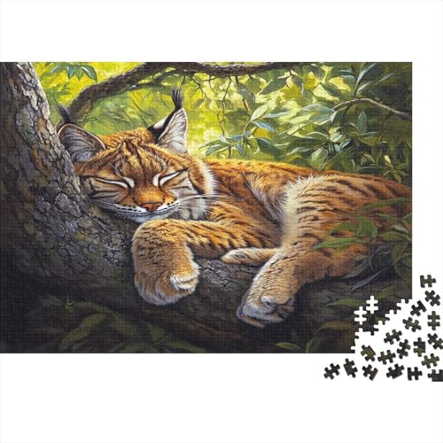 Luchs 300 Stück Puzzles Für Erwachsene Mountain Katze Lernspiel Herausforderung Lernspiel Spielzeug Geschenk Stress Abbauen Lernspiel Spielzeug 300pcs (40x28cm) von lihuogongsio