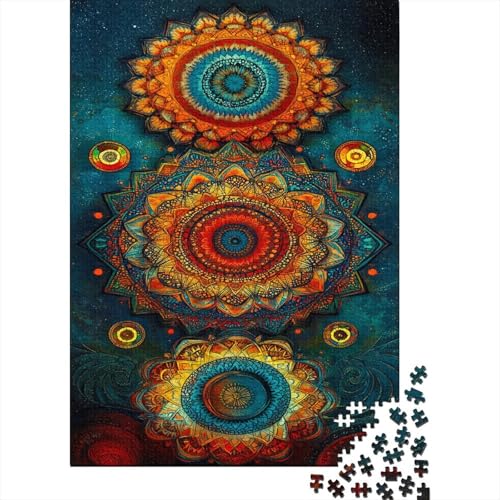 Mandala 1000 Stück Puzzles Für Erwachsene Blume Lernspiel Herausforderung Lernspiel Spielzeug Geschenk Stress Abbauen Lernspiel Spielzeug 1000pcs (75x50cm) von lihuogongsio