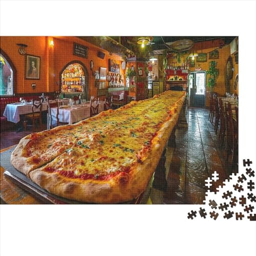 Margarita Puzzle 1000 Teile Größte Pizza der Welt Puzz Erwachsene Spielepuzzles HochwerTiger Geschicklichkeitsspiel Lernspiel Spielzeug Geschenk Schöne Geschenkidee Farbig 1000pcs (75x50cm) von lihuogongsio