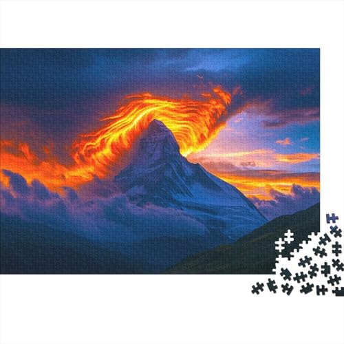 Matterhorn Berg 1000 Stück Puzzles Für Erwachsene Schweiz Geschicklichkeitsspiel Für Die Ganze Familie Schöne Geschenkidee DIY Kreative Unterhaltung 1000pcs (75x50cm) von lihuogongsio