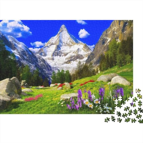 Matterhorn Berg 500 Teile Puzzle Schweiz Impossible Für Erwachsene HochwerTiger Puzzle Fantasy Schöne Geschenkidee DIY Kreative Unterhaltung 500pcs (52x38cm) von lihuogongsio