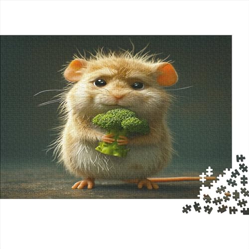 Maus Puzzle 1000 Teile Puzzle Für Erwachsene Fette Maus Geschicklichkeitsspiel Für Die Ganze Familie Premium Quality Schöne Geschenkidee Kräftigen Farben 1000pcs (75x50cm) von lihuogongsio