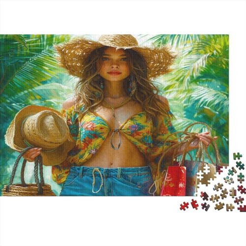 Modisch Frauen 300 Stück Puzzles Bohemian-Stil Lernspiel Spielzeug Geschenk Geschicklichkeitsspiel Für Die Ganze Familie Schöne Geschenkidee DIY Kreative Unterhaltung 300pcs (40x28cm) von lihuogongsio