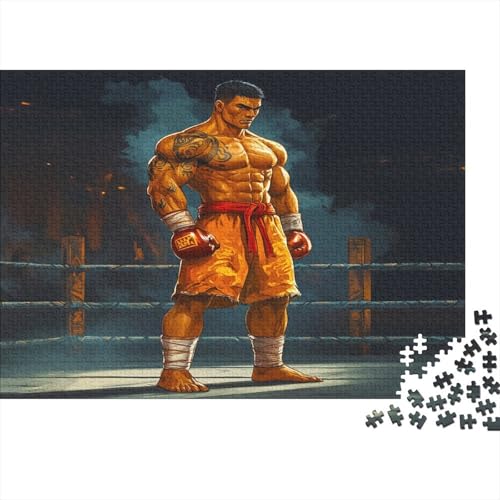 Muay Thai 500 Stück Puzzles Für Erwachsene Boxen Geschicklichkeitsspiel Für Die Ganze Familie Schöne Geschenkidee DIY Kreative Unterhaltung 500pcs (52x38cm) von lihuogongsio