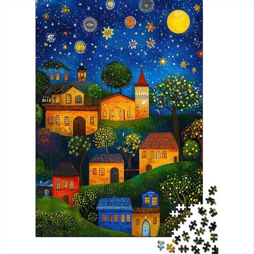 Mysterious Stadt Puzzle 1000 Teile Sterne Twink Puzz Erwachsene Spielepuzzles HochwerTiger Geschicklichkeitsspiel Lernspiel Spielzeug Geschenk Schöne 1000pcs (75x50cm) von lihuogongsio