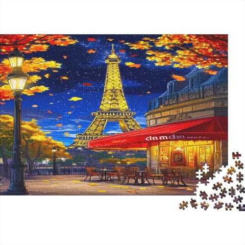 Nachtansicht 1000 Stück Puzzles Paris Stress Abbauen Familien-Puzzlespiel Kräftigen Farben Schöne Geschenkverpackung Lernspiel Spielzeug Geschenk 1000pcs (75x50cm) von lihuogongsio