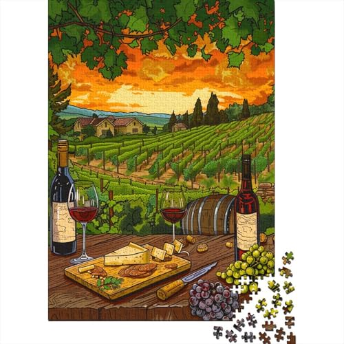 Napa-Tal Puzzle 1000 Teile Weinberge Puzz Erwachsene Spielepuzzles HochwerTiger Geschicklichkeitsspiel Lernspiel Spielzeug Geschenk Schöne 1000pcs (75x50cm) von lihuogongsio