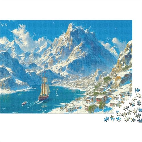 Nepal des Mount Everest 300 Stück Puzzles Mount Everest Lernspiel Spielzeug Geschenk Geschicklichkeitsspiel Für Die Ganze Familie Schöne Geschenkidee DIY Kreative Unterhaltung 300pcs (40x28cm) von lihuogongsio