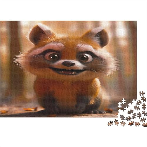 Niedliche Maskenzibetkatze Puzzle 1000 Teile Puzzle Für Erwachsene Brain Challenge Geschicklichkeitsspiel Stress Abbauen Familien Herausforderndes Schöne Geschenkidee 1000pcs (75x50cm) von lihuogongsio