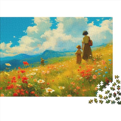 Ölgemälde Puzzle 1000 Teile Puzzle Für Erwachsene Gemäldelandschaft Geschicklichkeitsspiel Für Die Ganze Familie Premium Quality Schöne Geschenkidee Kräftigen Farben 1000pcs (75x50cm) von lihuogongsio