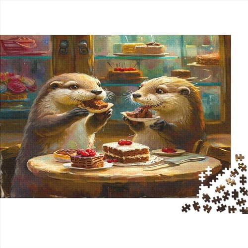 Otter 1000 Stück Puzzles Für Erwachsene KuchenschlEngel Geschicklichkeitsspiel Für Die Ganze Familie Schöne Geschenkidee DIY Kreative Unterhaltung Fantasie-Puzzle 1000pcs (75x50cm) von lihuogongsio