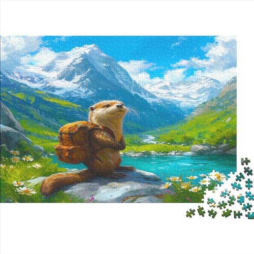 Otter 300 Stück Puzzles Reisender Stress Abbauen Familien-Puzzlespiel Kräftigen Farben Schöne Geschenkverpackung Lernspiel Spielzeug Geschenk Premium Quality 300pcs (40x28cm) von lihuogongsio