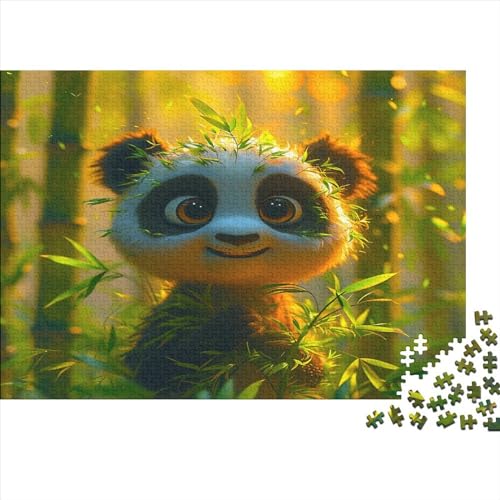 Panda 300 Stück Puzzles Chinesischer Panda Erwachsene Stress Abbauen Familien 300 Brain Challenge Lernspiel Spielzeug Premium Quality Spielzeug Geschenk Mehrfarbig 300pcs (40x28cm) von lihuogongsio