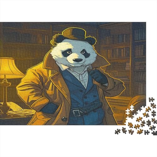 Panda 300 Stück Puzzles Für Erwachsene Chinesischer Panda Geschicklichkeitsspiel Für Die Ganze Familie Schöne Geschenkidee DIY Kreative Unterhaltung Fantasy-Puzzle 300pcs (40x28cm) von lihuogongsio