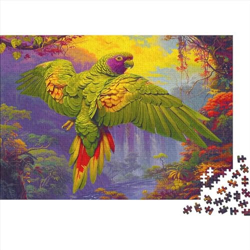 Papagei 1000 Stück Puzzles Amazonas-Dschungel Impossible Puzzle Schwer Für Erwachsene Lernspiel Spielzeug Geschenk Schöne Geschenkverpackung Premium Quality Mehrfarbig 1000pcs (75x50cm) von lihuogongsio