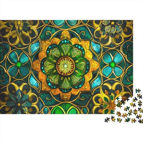 Persischer Stil Puzzle 1000 Teile Puzzle Für Erwachsene Mandala Stress Abbauen Familien-Puzzlespiel DIY Kreative Unterhaltung Schöne Geschenkidee Kräftigen Farben 1000pcs (75x50cm) von lihuogongsio