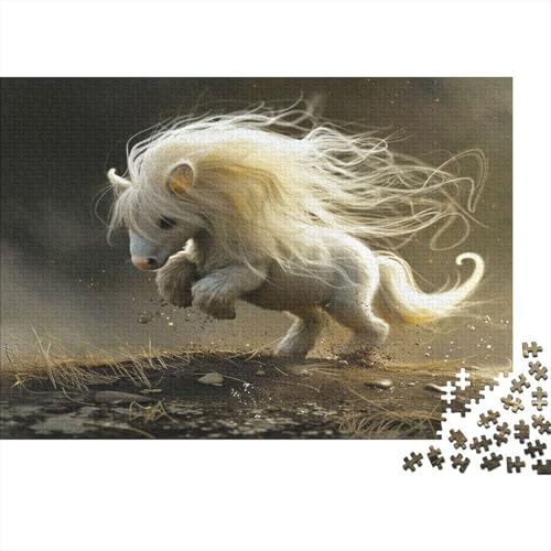 Pferd Puzzle 300 Teile Ponypferd Puzz Erwachsene Spielepuzzles Hochwertiger Geschicklichkeitsspiel Lernspiel Spielzeug Geschenk Schöne Geschenkidee Farbig 300pcs (40x28cm) von lihuogongsio