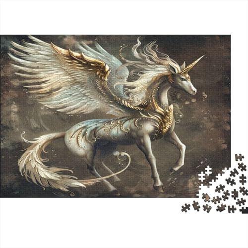 Pferd Puzzle 300 Teile Puzzle Für Erwachsene Mythisches Einhorn Brain Challenge Geschicklichkeitsspiel Stress Abbauen Familien Herausforderndes Schöne Geschenkidee 300pcs (40x28cm) von lihuogongsio