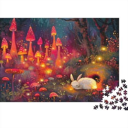 Pilz Puzzle 500 Teile Puzzle Für Erwachsene leuchtender Pilz Brain Challenge Geschicklichkeitsspiel Stress Abbauen Familien Herausforderndes Schöne Geschenkidee 500pcs (52x38cm) von lihuogongsio