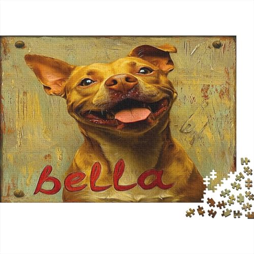 Pitbull Hund 1000 Stück Puzzles Welpe Geschicklichkeitsspiel Für Die Ganze Familie DIY Kreative Unterhaltung Schöne Geschenkidee Premium Quality 1000pcs (75x50cm) von lihuogongsio