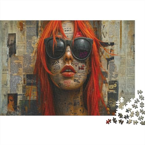 Punk Rock 1000 Stück Puzzles Für Erwachsene Street Art Graffiti Geschicklichkeitsspiel Für Die Ganze Familie Schöne Geschenkidee DIY Kreative Unterhaltung 1000pcs (75x50cm) von lihuogongsio