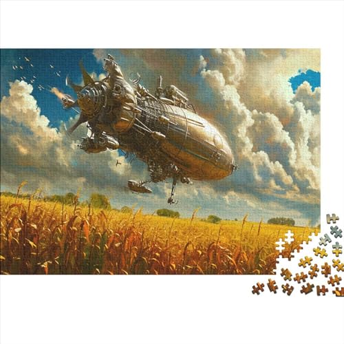 Raumschiff 1000 Teile Puzzle Steampunk Impossible Für Erwachsene Hochwertiger Puzzle Fantasy Schöne Geschenkidee DIY Kreative Unterhaltung Spielzeug Dekoration 1000pcs (75x50cm) von lihuogongsio